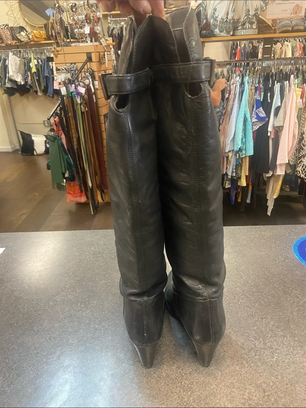 Born Black Over-the-Knee Leather Boots